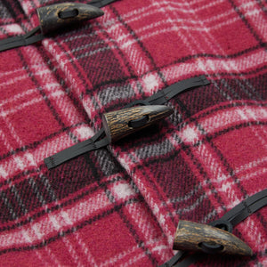 Burrows & Hare Women’s Duffle Coat - Purple Tartan - Burrows and Hare