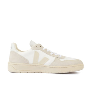 Veja V-10 B-Mesh Tainer - White / Natural / Pierre - Burrows and Hare