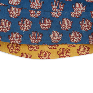 Kardo Reversible Bucket Hat - Indigo & Yellow - Burrows and Hare