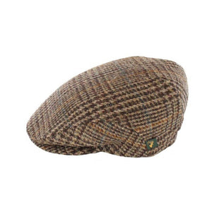 Mucros Weavers Trinity Flat Cap - Brown Check
