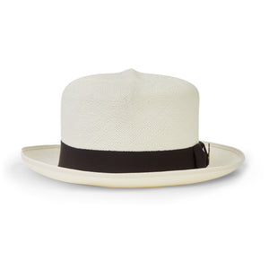 Christys' Classic Folder Panama Hat - Black Band Bleached - Burrows and Hare
