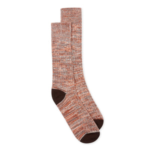 Burrows and Hare Woven Socks - Orange & Brown - Burrows and Hare