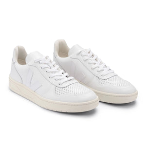 Veja V-10 Leather Trainer - Extra White - Burrows and Hare