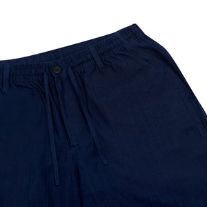 Kardo Sid Drawstring Shorts - Indigo - Burrows and Hare