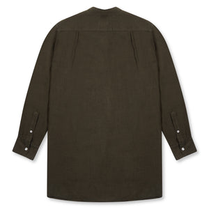 Burrows & Hare Women’s Linen Tunic Shirt - Bottle Green - Burrows and Hare
