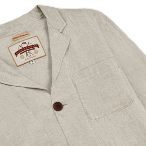 Burrows & Hare Linen Blazer - Ecru - Burrows and Hare