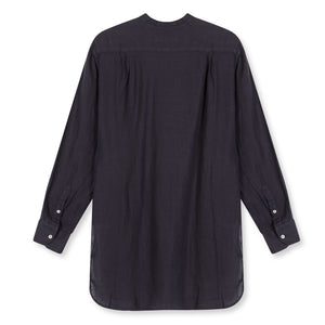 Burrows & Hare Women’s Linen Tunic Shirt - Charcoal - Burrows and Hare