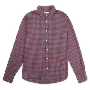 Burrows & Hare Burgundy Gingham Shirt - Burrows and Hare