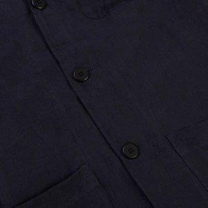 Burrows & Hare Linen  Blazer - Indigo - Burrows and Hare