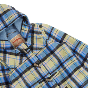 Burrows & Hare Women’s Duffle Coat - Blue Tartan - Burrows and Hare