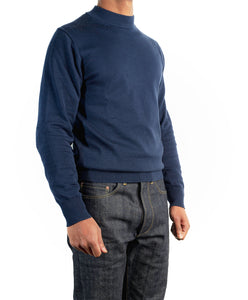 Burrows & Hare Mock Turtle Neck - Navy