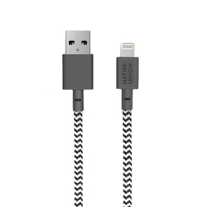 Native Union Belt Cable USB-A to Lightning - Zebra - Burrows and Hare