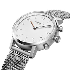 Kronaby Nord 38mm Hybrid Smartwatch - White, Steel - Burrows and Hare