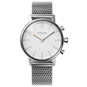 Kronaby Nord 38mm Hybrid Smartwatch - White, Steel - Burrows and Hare