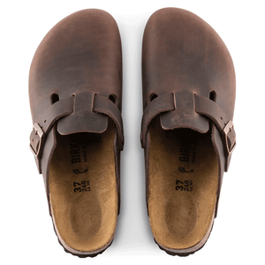 BIRKENSTOCK Boston Clogs - Oiled Leather Habana